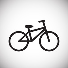 Bicycle on white background icon