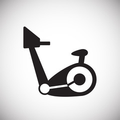 Bike trainer on white background icon