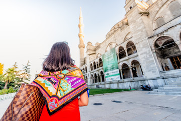 Portrait of a beautiful woman in Istanbul,Turkey