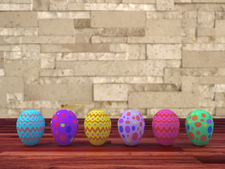 Easter Eggs, 3D rendering