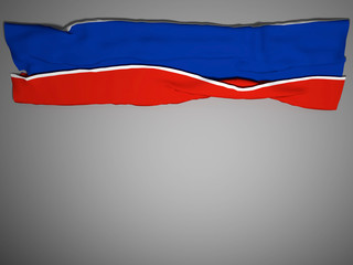 Russia flag blowing, 3D rendering