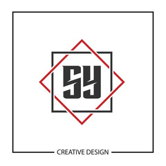 Initial Letter SY Logo Template Design Vector Illustration