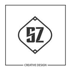 Initial Letter SZ Logo Template Design Vector Illustration
