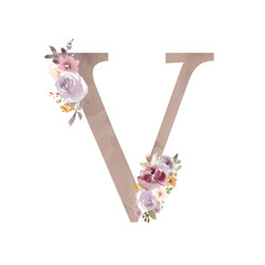 Watercolor Flower Decorative Monograms