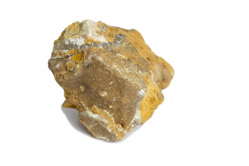 Obraz premium hydrozincite or hemimorphite stone isolate on white background 