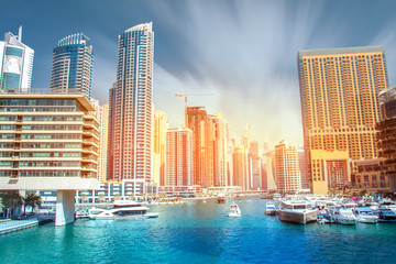Fototapeta na wymiar Beautiful View of Dubai Marina