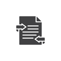 Exchange documents file vector icon. filled flat sign for mobile concept and web design. Files transfer simple solid icon. Symbol, logo illustration. Pixel perfect vector graphics