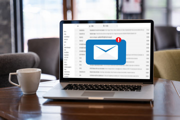 Fototapeta premium Mail Communication Connection message to mailing contacts phone Global Letters Concept