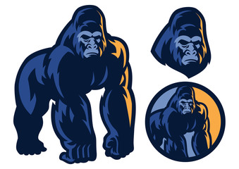 Obraz premium duży mięsień maskotki goryla
