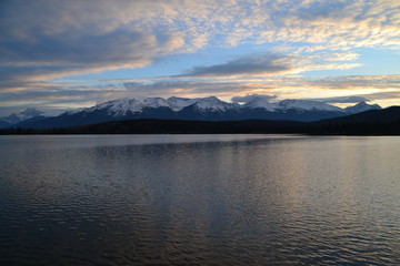 Fototapeta na wymiar Sunset At Pyramid Lake