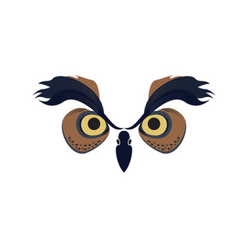 Owl Bird Head Vector and Icon for Website and Logo