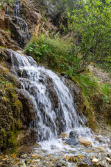 small waterfall in the career of an old lens in the Sverdlovsk region