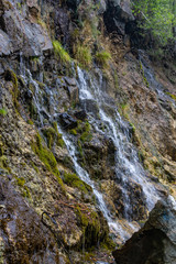 small waterfall  in the career of an old lens in the Sverdlovsk region