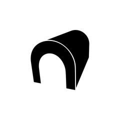Tunnel icon. Element of road and bridges construction. Premium quality graphic design icon. Signs and symbols collection icon for websites, web design