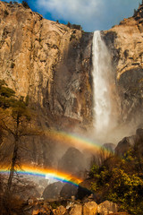 Double rainbow over Bridalveil Falls