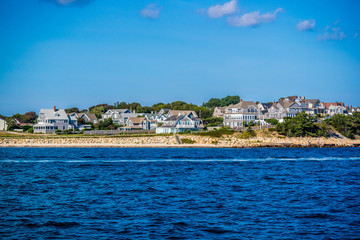 The overlooking view of the island in Massachusetts at Cape Cod Martha's Vineyard