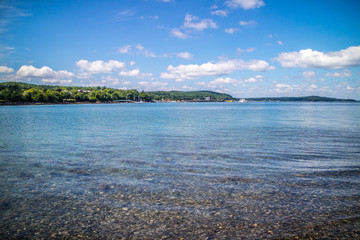 A spectacular view of a bay in Bar Harbor, Maine