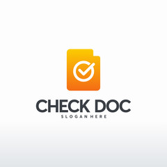 Check Document logo designs concept vector, Data Checker logo template, Education logo icon