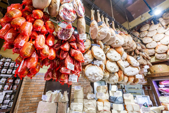 Bologna, traditional grocery Italy