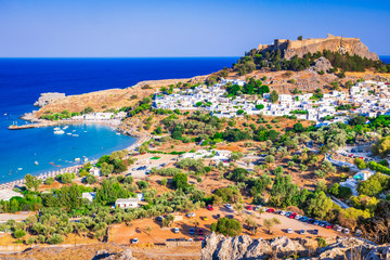 Lindos, Acropolis in Rhodes, Greece