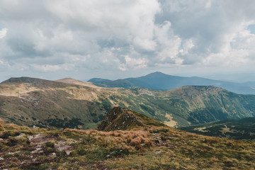 Great view of the alpine valley that glowing by sunlight. Picturesque and gorgeous morning scene. Popular tourist attraction. Location place Carpathian, Ukraine, Europe. Artistic picture. Beauty world