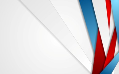 Abstract red blue grey stripes corporate background