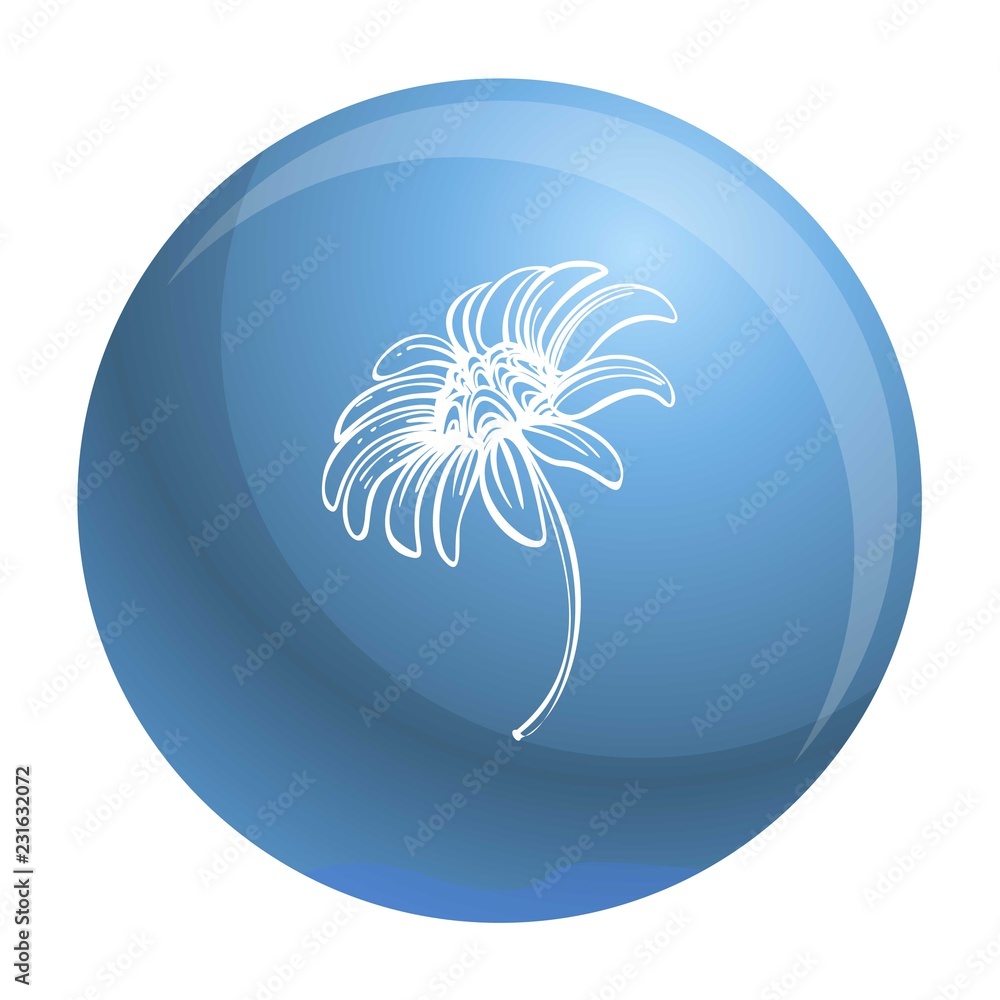 Poster bio chamomile icon. simple illustration of bio chamomile vector icon for web design isolated on whit