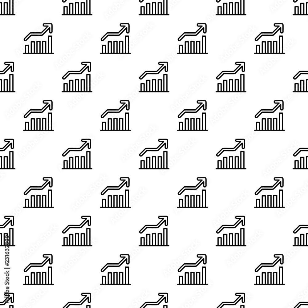 Poster grow up graph pattern seamless repeat background for any web design