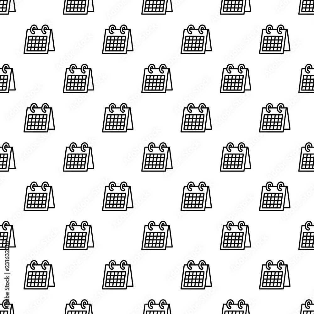 Poster office calendar pattern seamless repeat background for any web design