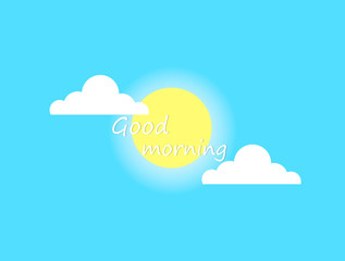 good morning vector background