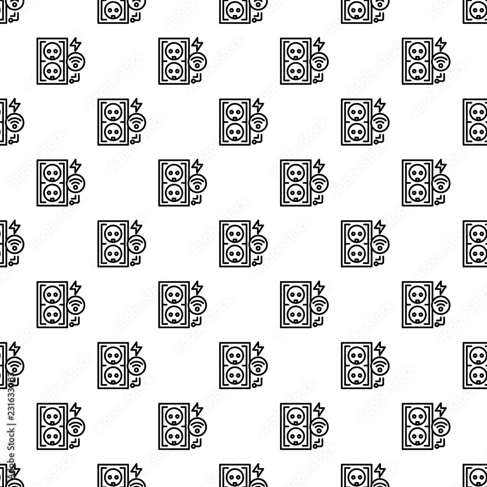 Poster electrical outlet pattern seamless repeat background for any web design