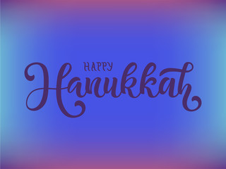 Vector illustration of Happy Hanukkah for typography poster, calendar, greeting card or postcard.