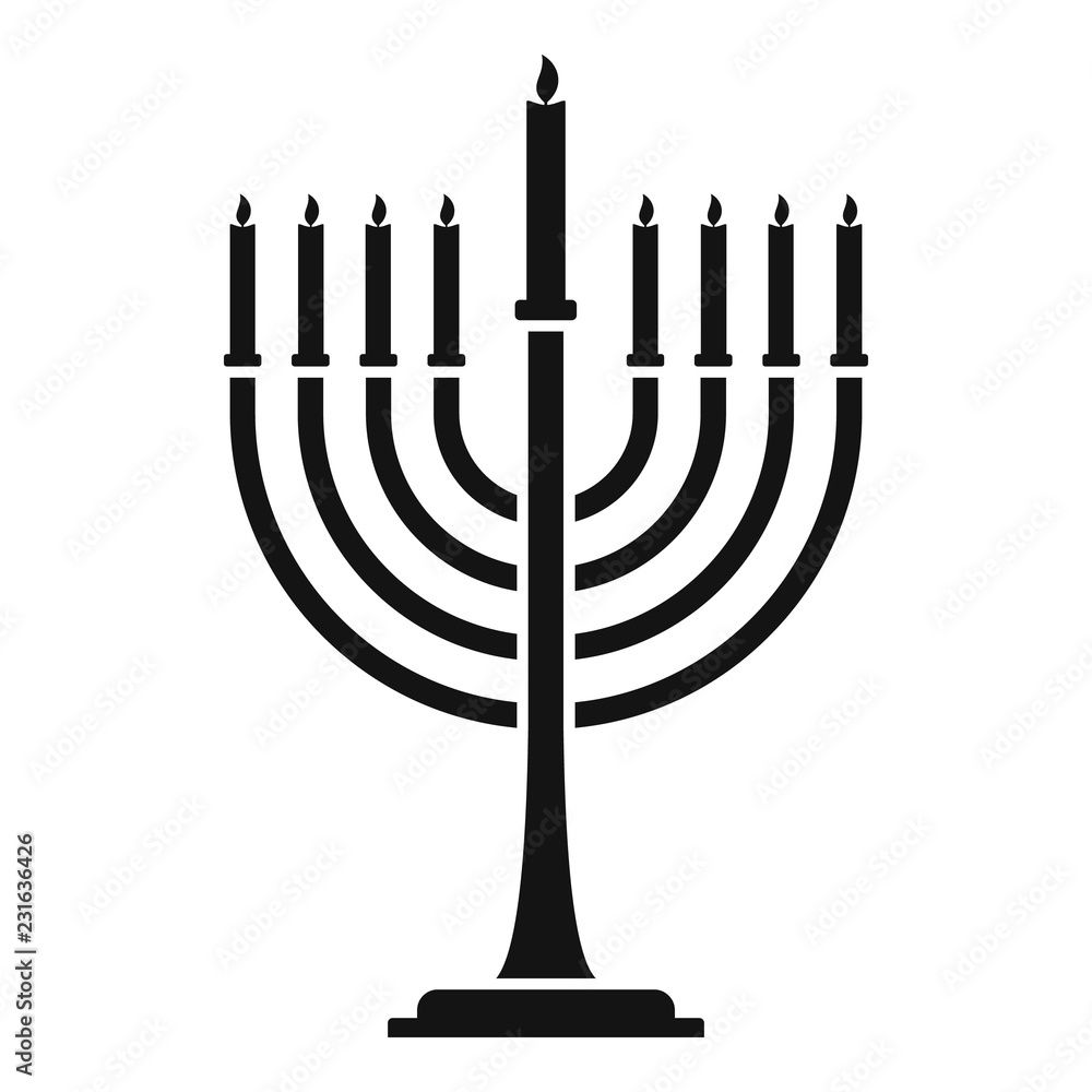 Aufkleber menorah icon. simple illustration of menorah vector icon for web design isolated on white background