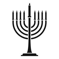 Menorah icon. Simple illustration of menorah vector icon for web design isolated on white background