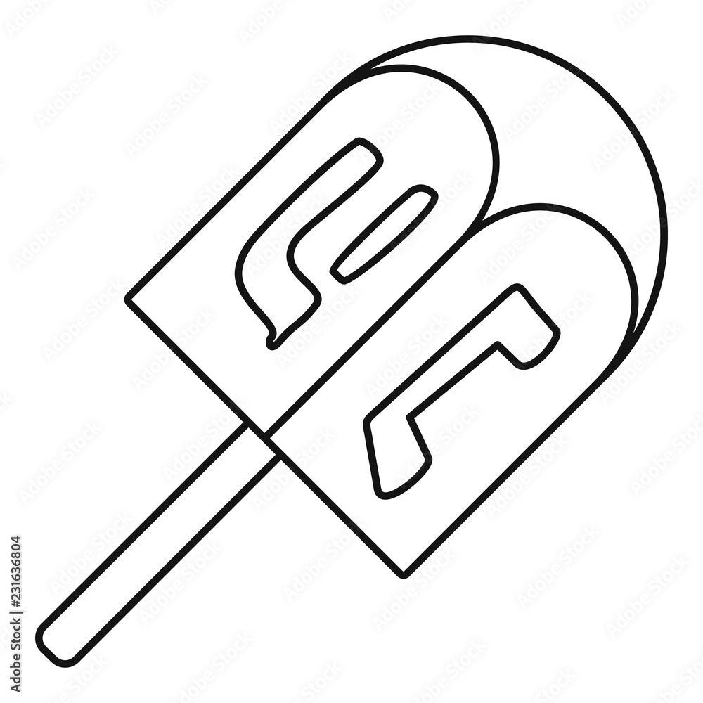 Poster dreidel icon. outline dreidel vector icon for web design isolated on white background