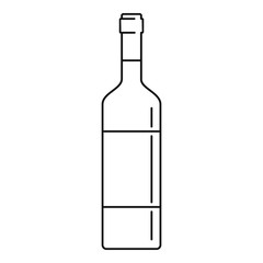 Wine bottle icon. Outline wine bottle vector icon for web design isolated on white background