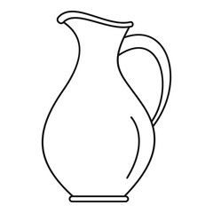 Water jug icon. Outline water jug vector icon for web design isolated on white background