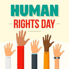 International human rights day concept background. Flat illustration of international human rights day vector concept background for web design