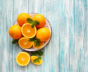 Fresh orange fruits