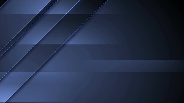 Dark blue corporate abstract tech motion graphic design. Seamless loop. Video animation Ultra HD 4K 3840x2160