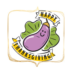 Happy Thanksgiving day typography.