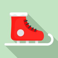 Winter skates icon. Flat illustration of winter skates vector icon for web design