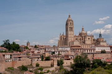 Fototapeta na wymiar Catedral de Santa María de Segovia, España