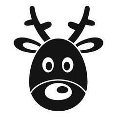 Obraz premium Deer head icon. Simple illustration of deer head vector icon for web design isolated on white background