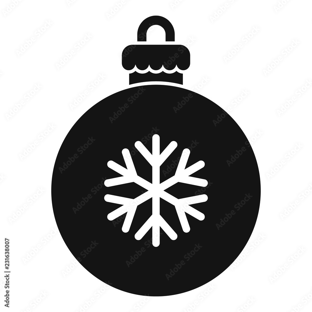 Poster xmas tree ball icon. simple illustration of xmas tree ball vector icon for web design isolated on wh