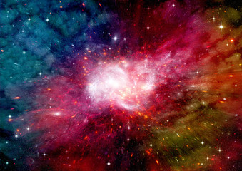 Obraz premium galaxy in a free space