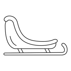 Santa sleigh icon. Outline santa sleigh vector icon for web design isolated on white background