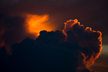 Evening sky with Clouds in golden hour