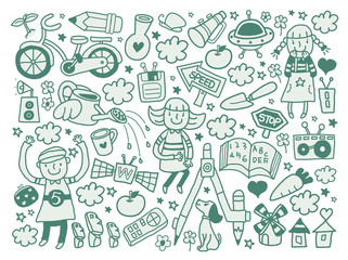 Close-up of children standing