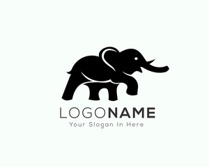 standing elephant logo with confidence design inspiration